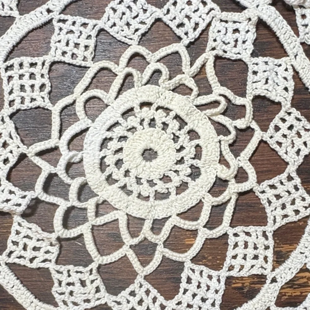 Elegant Cream Crochet Doily